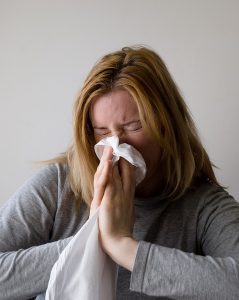 Woman with Allergies